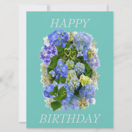 HYDRANGEA BLUME GLÜCKLICH BIRTHTAG