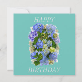 HYDRANGEA BLUME GLÜCKLICH BIRTHTAG KARTE