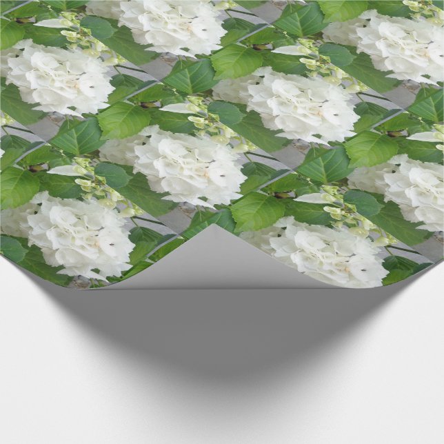 Hydrangea Blume Grüner Garten Pflanze Geschenkpapier (Ecke)