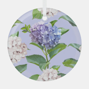 Hydrangea-Blume: mehrfarbige Blumenstruktur. Ornament Aus Glas