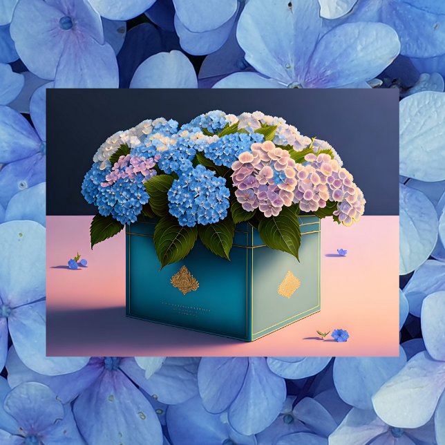 Hydrangea-Blume, Postüberquerung Postkarte (Von Creator hochgeladen)