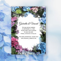 Hydrangea-Blume-Rahmen Hochzeit speichern Sie das 
