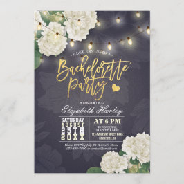Hydrangea Blume String Lights Junggeselinnen-Absch Einladung