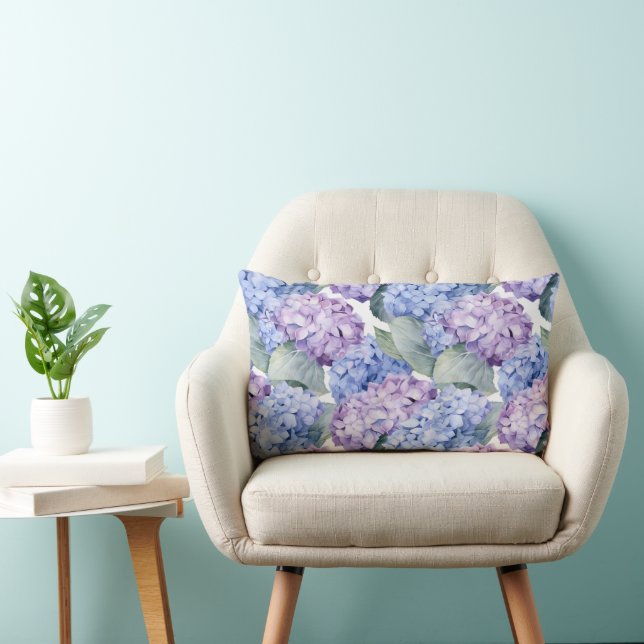 Hydrangea Blumencotton Pillow Lendenkissen (Stuhl )