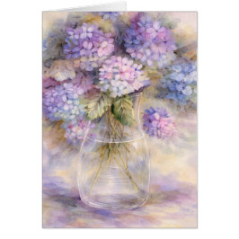 Hydrangea-Blumenvase Karte | Luxe Botanical