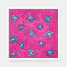 Hydrangea-Blüten-Party Napkins Serviette