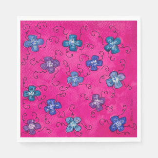 Hydrangea-Blüten-Party Napkins Serviette