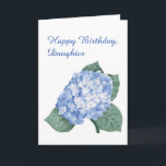 Hydrangea Bouquet Daughter Birthday Karte<br><div class="desc">Ein elegantes Hydrangea-Bundle ziert die Vorderseite dieser Geburtstagskarte. Die in Pastelltönen gezeichnet Hydrangea schafft ein zartes und auffälliges Design, um Ihre Tochter zu ehren. Die Worte "Happy Birthday, Daughter" sind vorne geschrieben. Das Innere hat ein Wangengefühl, das Sie entweder behalten oder anpassen können. Machen Sie mit dieser wunderschönen Blumenkarte den...</div>