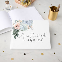 Hydrangea Bouquet für Party zum Jahrestag Gästebuch