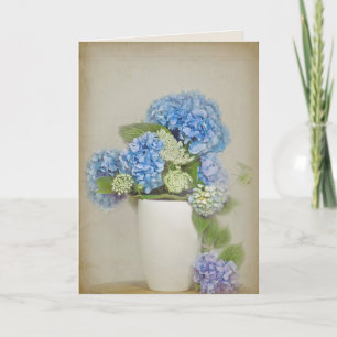 Hydrangea Bouquet in Vase Karte