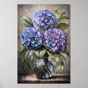 Hydrangea Bouquet Poster - Floral Still Life