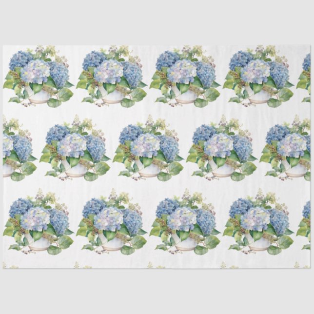 Hydrangea Bouquet Tissue Paper Seidenpapier (Vorderseite)