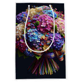 Hydrangea-Bouquet von Natasha Us Mittlere Geschenktüte