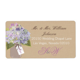 Hydrangea Bouquet Wedding Label