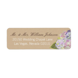 Hydrangea Bouquet Wedding Label