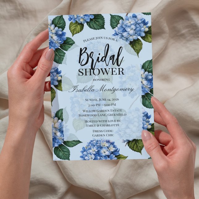 Hydrangea-Brautparty Einladung (Hydrangea Bridal Shower Invitations
)