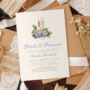 Hydrangea Brunch Bubbly Bridal Dusche Einladung