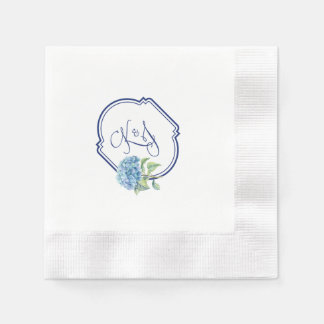 Hydrangea Cocktail Servietten für Kristen & Jonath