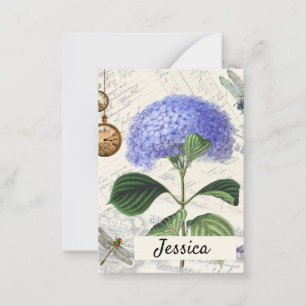 Hydrangea Collage Personalisiert Mitteilungskarte