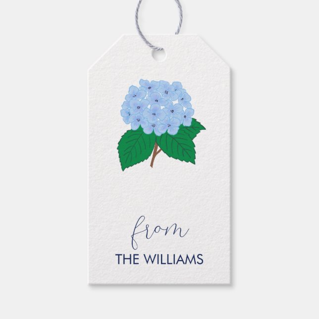 Hydrangea Custom Gift Tags Geschenkanhänger (Vorderseite)