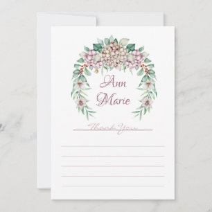 Hydrangea Dankeschön-Karte Dankeskarte