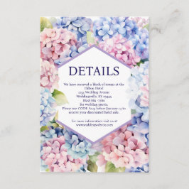 Hydrangea Details Umschließungskarte Begleitkarte