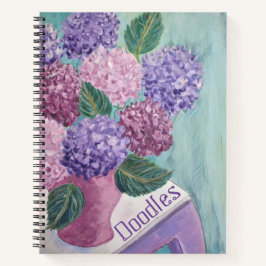 Hydrangea Doodle Sketchbook Notizbuch