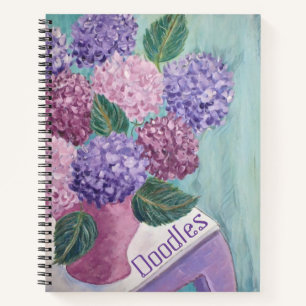 Hydrangea Doodle Sketchbook Notizbuch