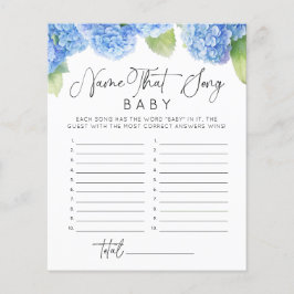 Hydrangea Es ist ein Boy Name Song Baby Shower Gam