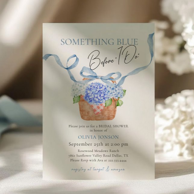 Hydrangea etwas Blau, bevor ich Brautparty Einladung (Von Creator hochgeladen)