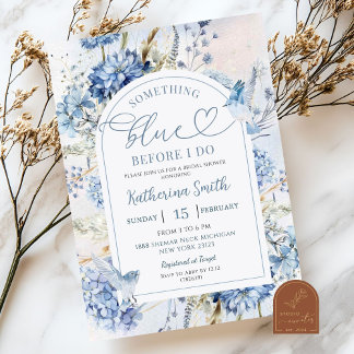 Hydrangea etwas Blau, bevor ich Brautparty Einladung