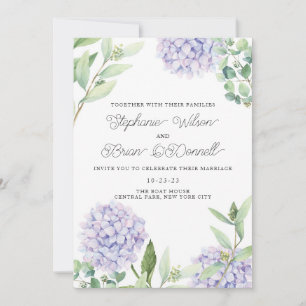 Hydrangea Floral Bouquet Hochzeitseinladung Einladung