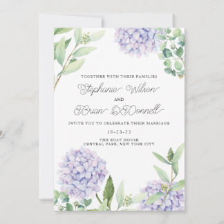 Hydrangea Floral Bouquet Hochzeitseinladung Einladung