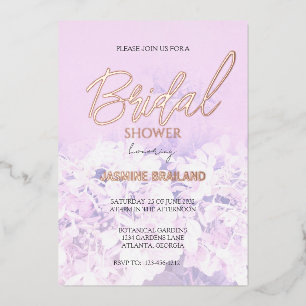 Hydrangea Floral Brautparty Folieneinladung