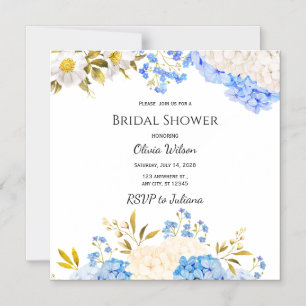 Hydrangea Floral Brautparty Magnet Card
