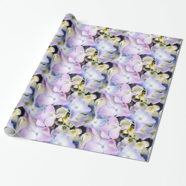 Hydrangea Floral Gift Wrap Geschenkpapier (Ungerollt)