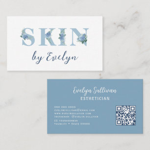 Hydrangea Floral Letters Skin Business Card Visitenkarte