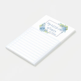 Hydrangea Floral 'My Little Pad of Lists' von Leah Post-it Klebezettel
