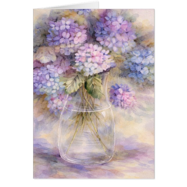 Hydrangea Floral Vase Card | Luxe Botanical (Vorne)