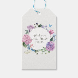 Hydrangea Floral Wedding von Hand bemalt Vielen Da Geschenkanhänger