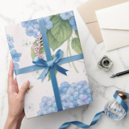 Hydrangea Floral Wrapping Paper | Elegant Garden Geschenkpapier
