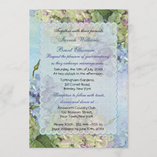 Hydrangea florale Hochzeit Einladung