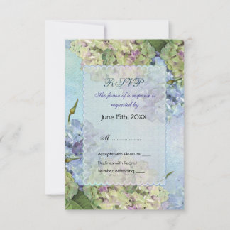 Hydrangea florale Hochzeit - UAWG RSVP Karte