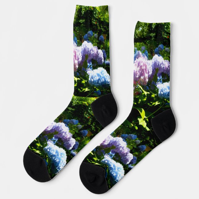 Hydrangea Flower Garden Crew Socks Socken (Linkes Detail)