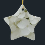 Hydrangea Flowers Floral White Elegant Blossom Keramikornament<br><div class="desc">Hydrangea Flowers Floral White Elegant Blossom Photography</div>