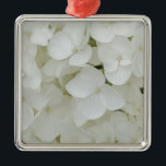 Hydrangea Flowers Floral White Elegant Blossom Silbernes Ornament<br><div class="desc">Hydrangea Flowers Floral White Elegant Blossom Photography</div>