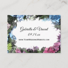 Hydrangea Frame Wedding Website Begleitkarte