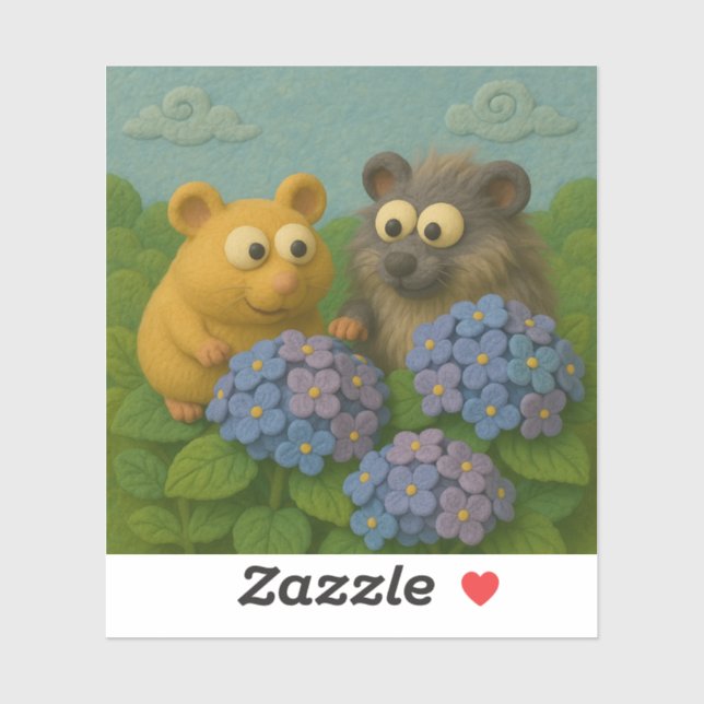 Hydrangea Friends Sticker (Blatt)