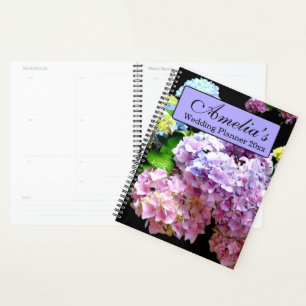 Hydrangea-Garten, rosa, blaue lila Blumenhochzeit Planer