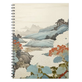 Hydrangea Gartenmalerei im Freien. Notizblock